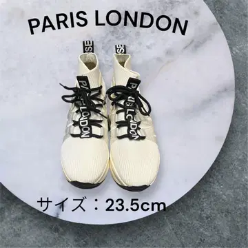 통굽 스니커즈 PARIS LONDON 화이트 23.5cm 삭스 타입