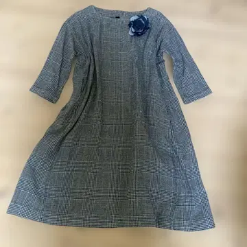 45R 새상품급/카탈로그 게재품 인디고 이중직 드레스