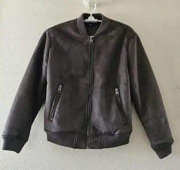 ZARA 그레이 스웨이드풍 봄버 자켓