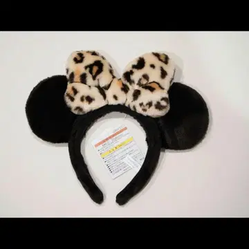 도쿄 디즈니랜드 미니 머리띠 레오파드 무늬