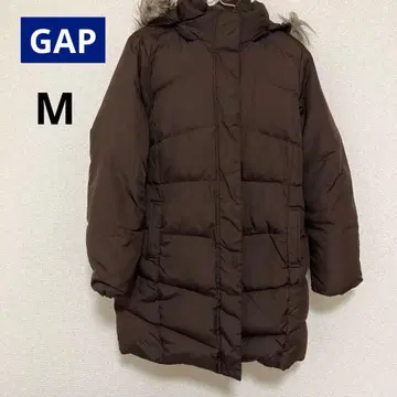 GAP 브라운 다운 자켓 후드 부착 M