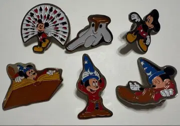 미키마우스 에나멜 핑 6개 세트