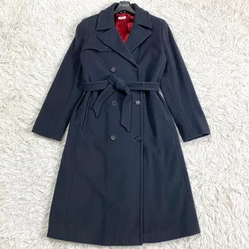 새상품급 빅 사이즈 MAX&Co 롱 벨티드 코트 더블 그레이 계열 42