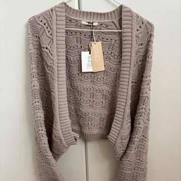 미사용 새상품 스튜디오 그립 시스루 니트 볼레로