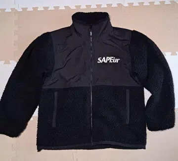 SAPEUR 블랙 플리스 자켓