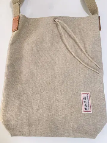 이치자와 캔버스 베이지 숄더백