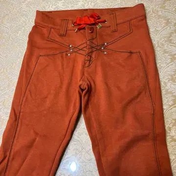 마리떼 프랑소와 저버 오렌지 레이스업 스웨트 팬츠