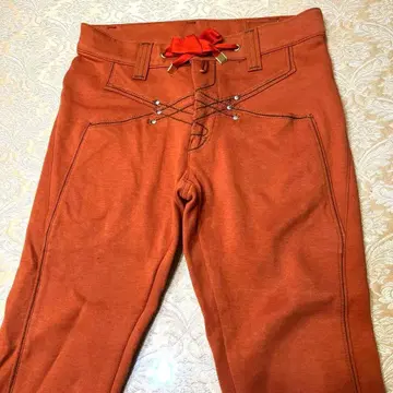 마리떼 프랑소와 저버 오렌지 레이스업 스웨트 팬츠