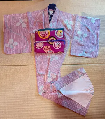 앤티크 기모노 코몬 아야메 창포 이중 기모노