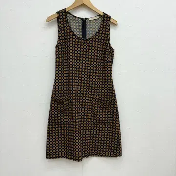 이탈리아제 라르트라모다 올 패턴 슬리브리스 원피스 M 상당