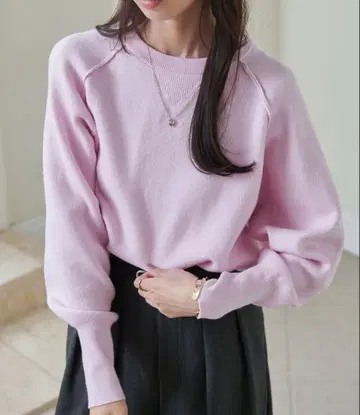 RANAN 핑크 니트 맨투맨