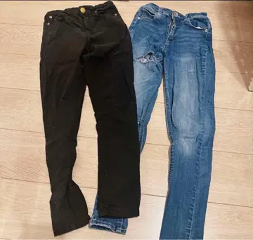 그레일 스키니 팬츠 2개 세트 블랙 데님 XS 사이즈