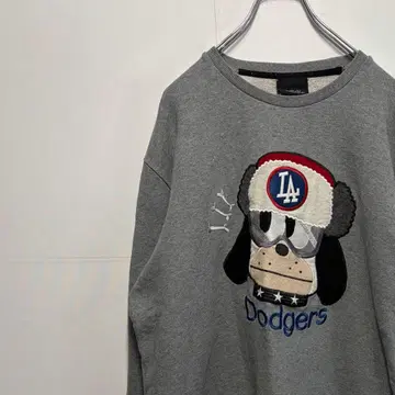 MLB LA 다저스 맨투맨 트레이닝복 자수 로고 구제 의류