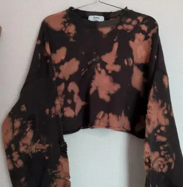 jouetie 타이다이 크롭 맨투맨