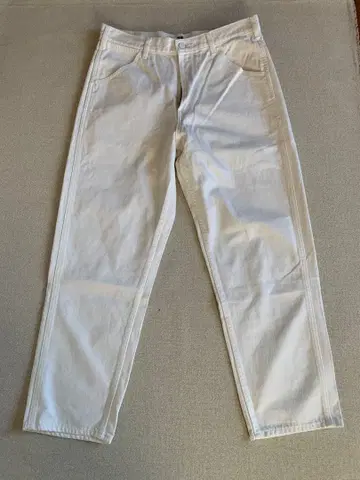 유니클로 U 와이드 핏 청바지 화이트 32