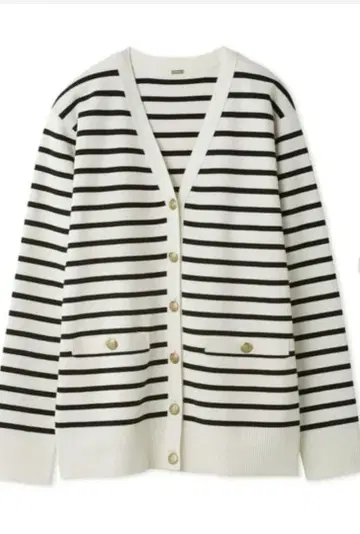 Mila Owen 미라 오웬 금장 버튼 디자인 롱 기장 가디건 1