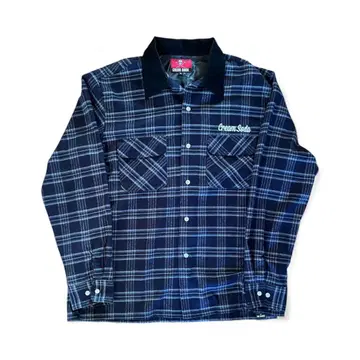 크림 소다 플란넬 셔츠 L 사이즈