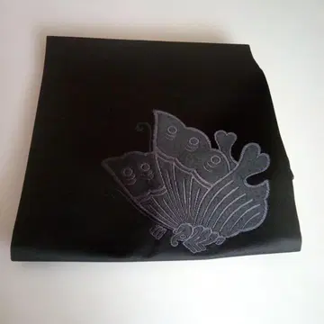 나고야 오비 나비 자수 블랙