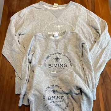 B:MING by BEAMS 그레이 맨투맨 패밀리룩 구제 의류