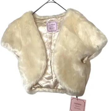 새상품 어반 리서치 화이트 퍼 베스트 볼레로 베스트 프리 사이즈 일본제