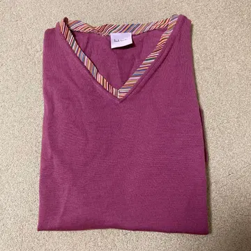 폴 스미스 핑크 V넥 긴팔 스웨터