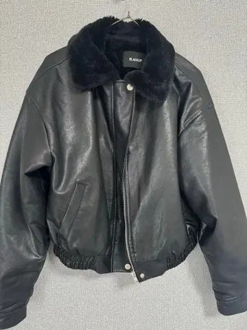 BLACKUP 퍼 포함 가죽 자켓
