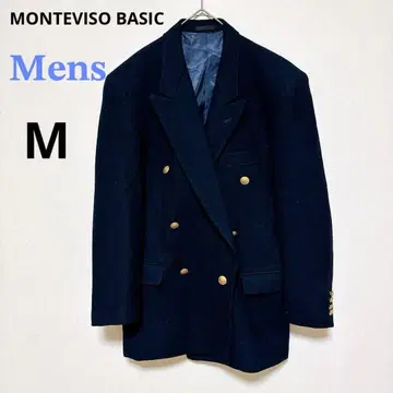 MONTEVISO BASIC 네이비 블레이저 골드 버튼 더블 M 사이즈