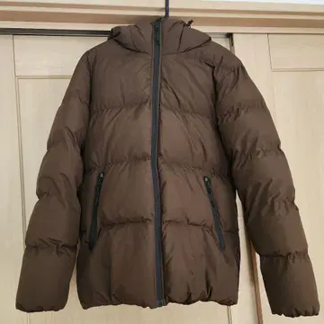 지유 남성용 충전솜 후드 부착 다운 자켓 M