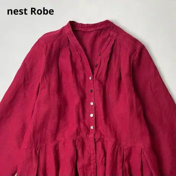 네스트로브 린넨 Y넥 드레스 원피스 빨간색