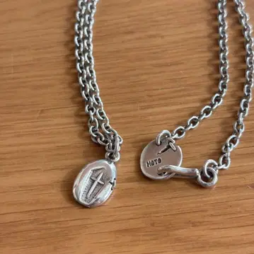 [ MOTO ] 모토 실버 목걸이 크로스 후크 포함