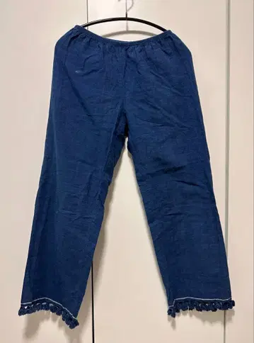 dosa 도사 인디고 오가닉 코튼 태슬 팬츠 모자 꽁지