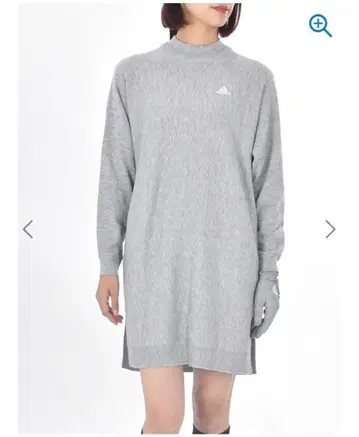 adidas 그레이 스트라이프 원피스