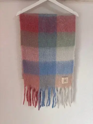 체크 무늬 머플러 멀티 컬러