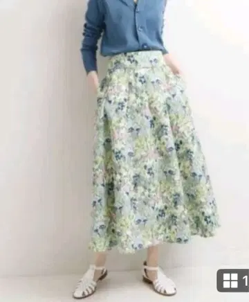 IENA 흐릿한 플라워 개더 스커트 40 미사용품