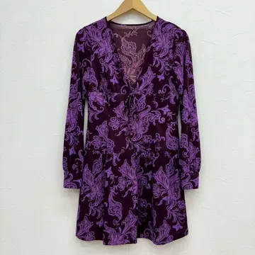 새상품급 장 루이 셰레 꽃무늬 긴팔 원피스 일본제 38 M 상당