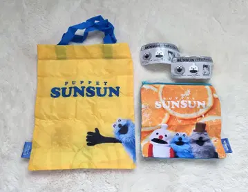 PUPPET SUNSUN 퍼펫 스 논논 에코백 파우치 세트