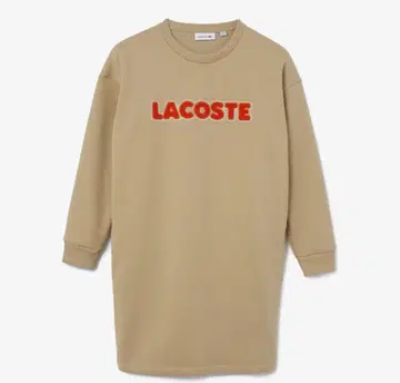 LACOSTE 베이지 맨투맨 긴팔 원피스 S