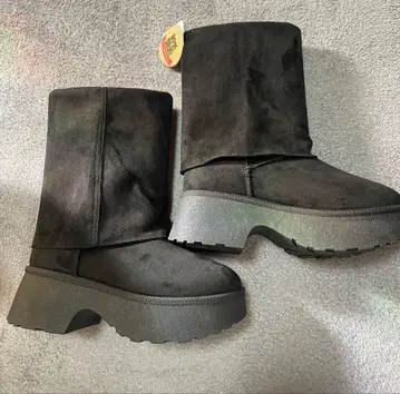 통굽 어그 부츠 블랙 M 사이즈 새상품