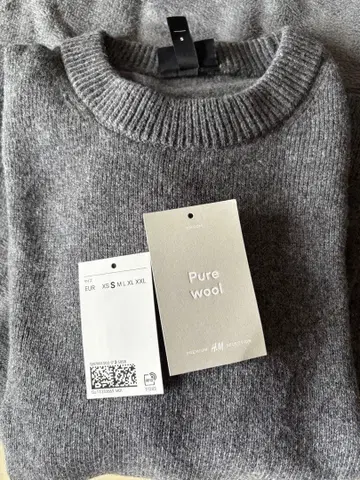 H&M 울 스웨터 다크 그레이
