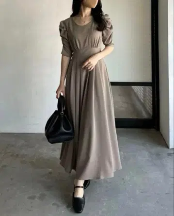 nairo 개더 슬리브 원피스