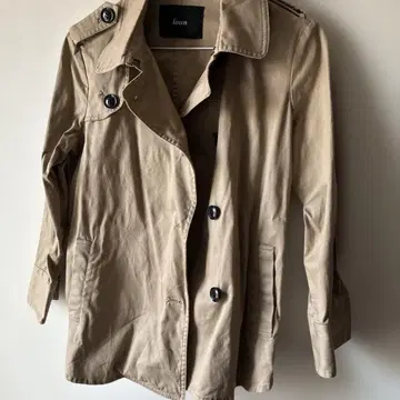 loun 베이지 트렌치코트 숏 기장