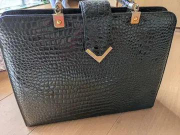 블랙 포멀 백 크로커다일 패턴