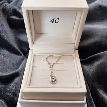 4C 펜던트 목걸이 실버