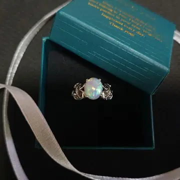 오벌컷 1알 오팔 실버 925 반지 12호 XS-28 상자 B,