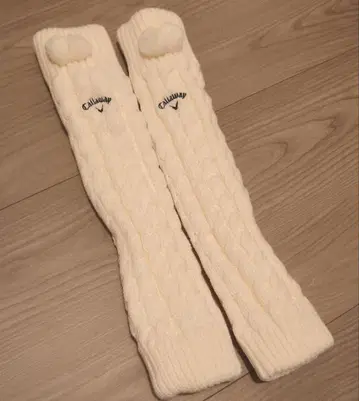 [ 새상품급 ] Callaway 케이블 짜임 롱 삭스 화이트