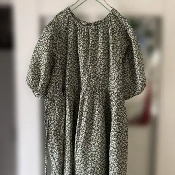 SOWA 원피스 그린 꽃무늬