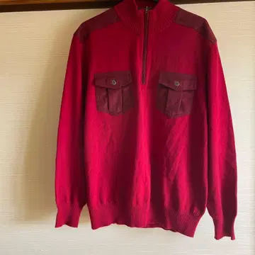 빨간색 지퍼 스웨터 L 사이즈