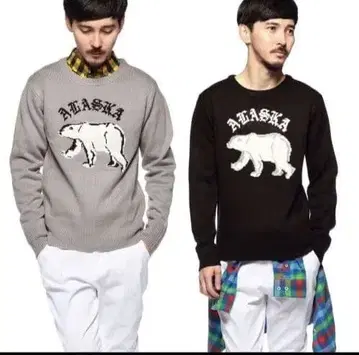 택 포함 새상품 [Alaska] 애니멀 무늬/니트/스웨터 L