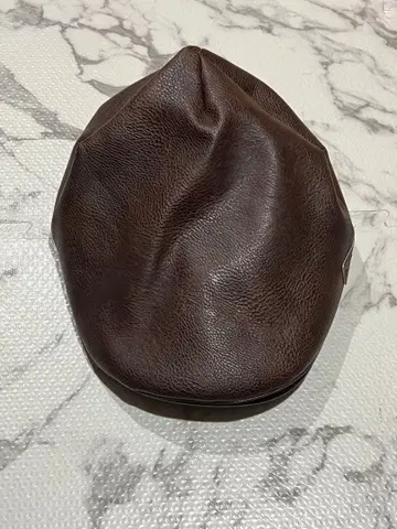 AVIREX 브라운 가죽 헌팅모