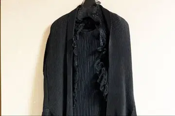 스페치오 셋업 플리츠 롱 가디건